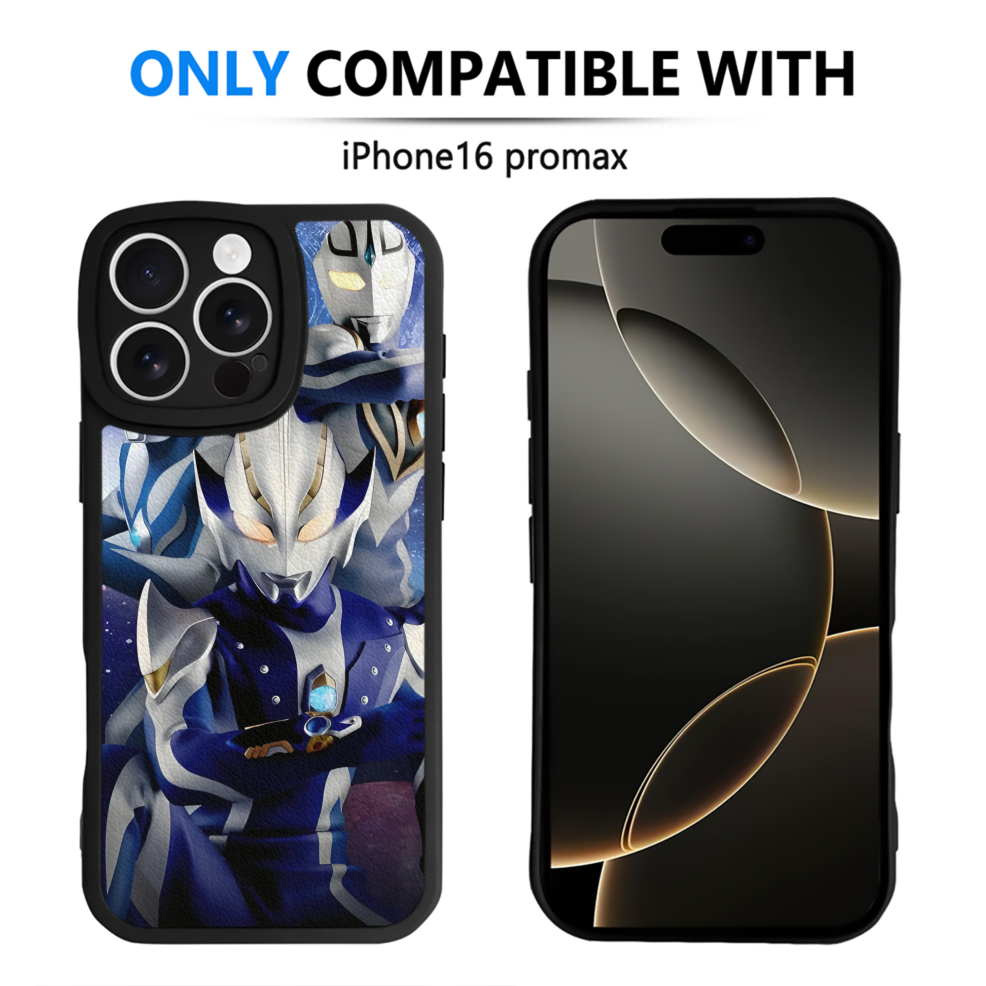 （画像用） ウルトラマン Ultraman 【iPhone 16シリーズ対応】シリコンスマホケース（レザー調） 材質：シリコン